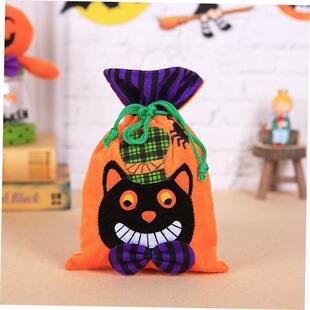 Halloween candy velvet gift bag carrying pumpkin bag party