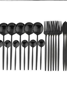 24pcs Western Dinnerware Set Stainless Steel Cutlery 餐具