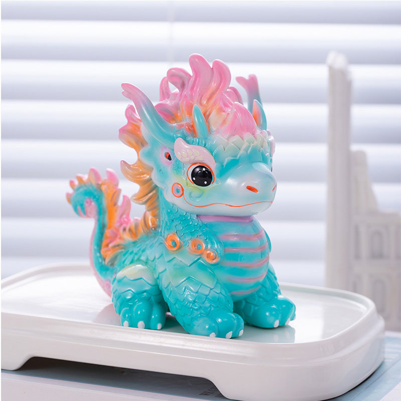 龙年吉祥物奶茶店开业礼品物半手工树脂摆件客厅办公区桌面装饰品,家居饰品,桌面摆件,淘宝优惠券,粉丝福利购,淘宝优惠卷