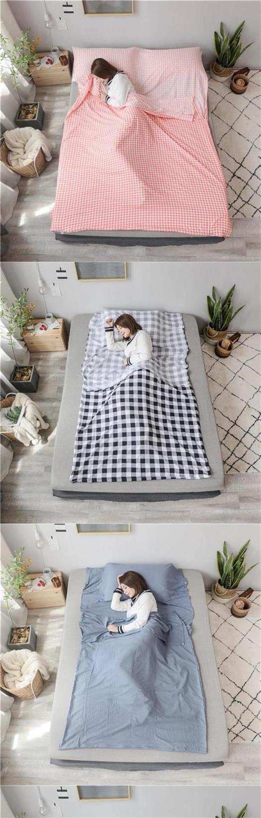 Túi ngủ khách sạn kinh doanh chuyến đi chống bẩn tấm trong nhà ánh sáng cầm tay người lớn mỏng khách sạn du lịch bẩn túi ngủ - Túi ngủ túi ngủ cho bé