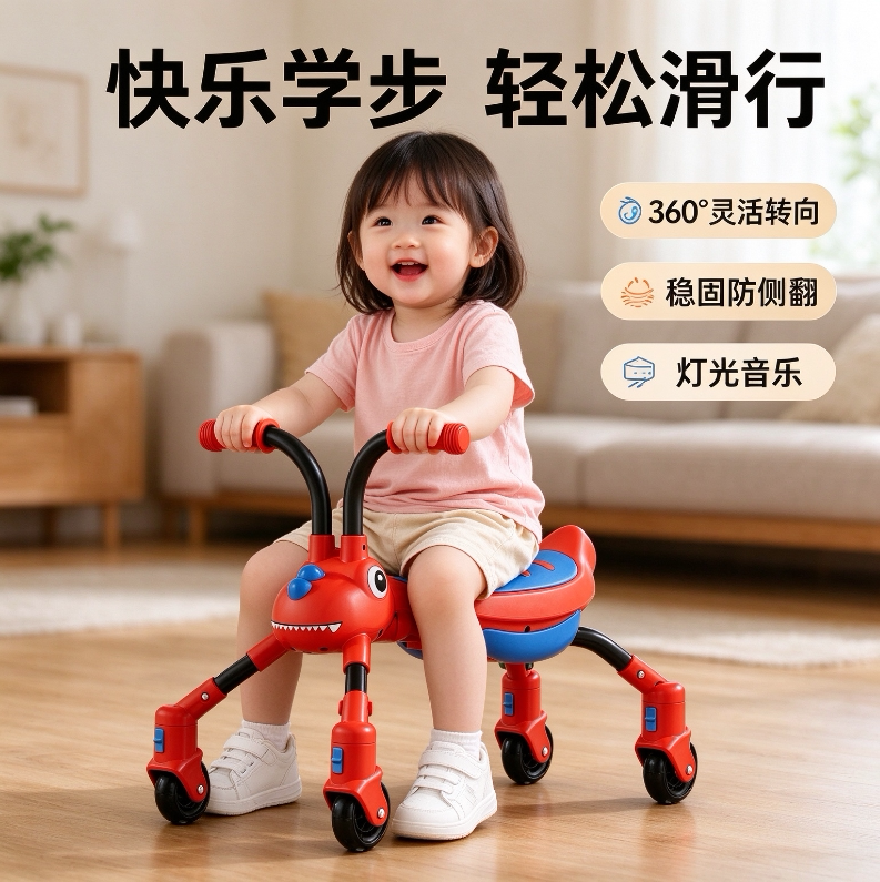滑滑车1-3岁螳螂蚂蚁学滑行步车