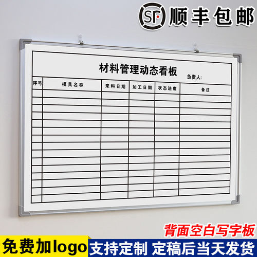 【材料管理动态看板】白板定制