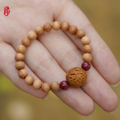 天然桃核手串婴儿童宝宝身惊压防辟桃篮男女护桃胡桃木手链