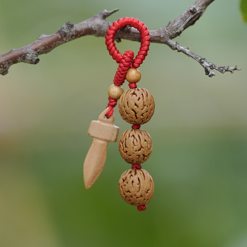 野生桃核木剑挂件惊压宝宝婴儿