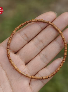 桃木小竹节手链男女节节高升百搭手串邪辟复古新中式国风桃核饰品