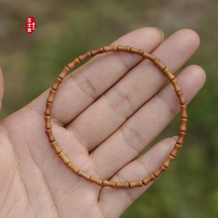 桃木小竹节手链男女节节高升百搭手串邪辟复古新中式国风桃核饰品