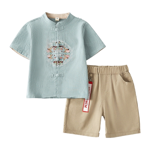 男童汉服夏季2025新款春秋款中秋节服装新中式童装儿童小王爷古装