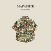 短袖 时尚 衬衫 儿童洋气薄款 沙滩风上衣中童衬衣潮 2026新款 男童夏装