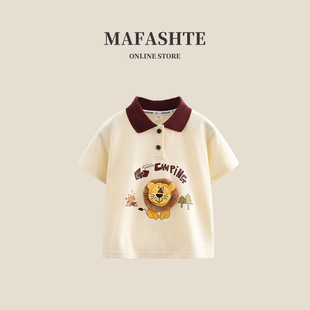 痞帅气男宝宝夏季 短袖 夏款 潮 单polo衫 polo2025新款 男童夏季 儿童装