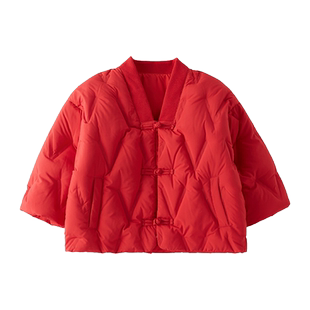 儿童羽绒服新年喜庆2026新款洋气男童女童宝宝拜年服中国风龙年潮