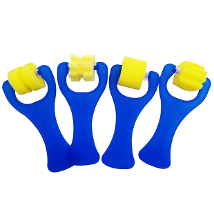 海绵印章颜料拓印儿童绘画涂鸦海绵刷印章滚轮滚筒颜料教学工具儿童diy早教教具