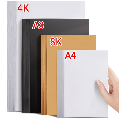 300g4k8k厚硬黑色卡纸白手工制作