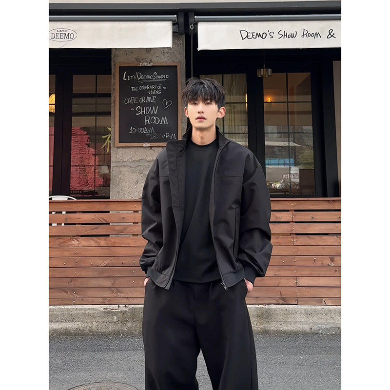 三防美式飞行夹克男春秋穿搭一整套立领棒球服外套短款工装冲锋衣