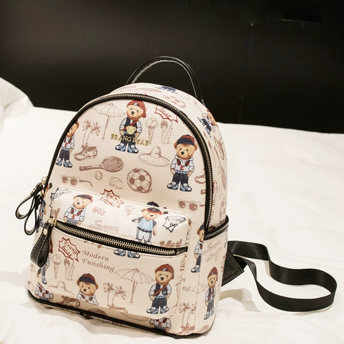 Рюкзак, модная трендовая универсальная сумка через плечо для отдыха, с медвежатами, коллекция 2021