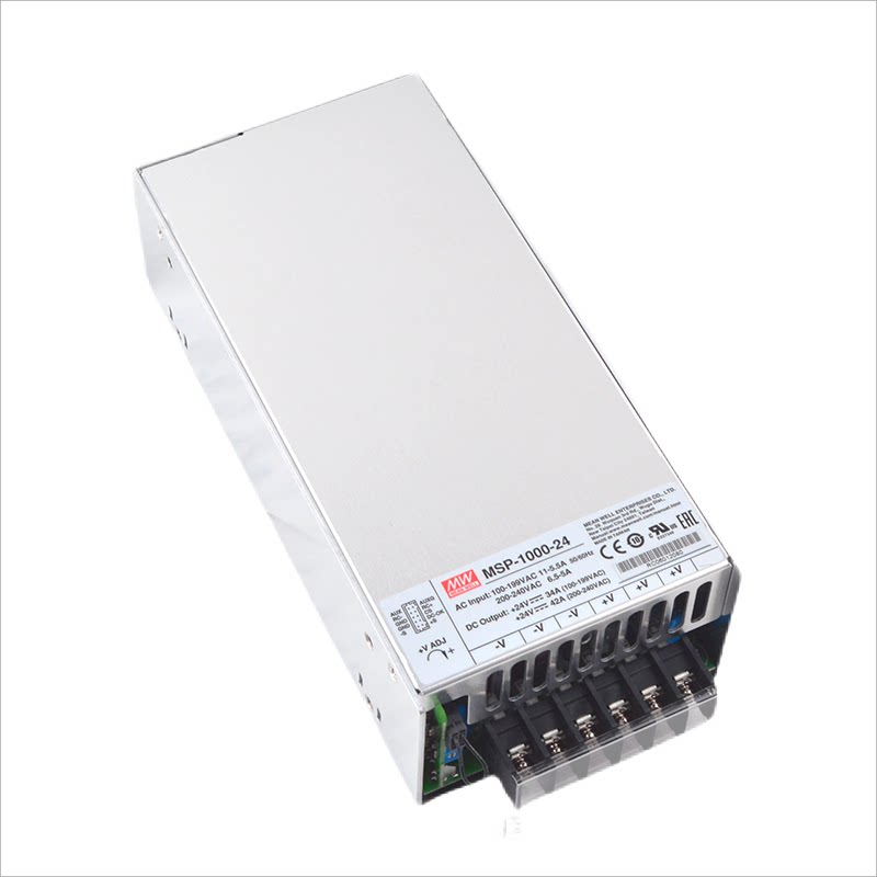 明纬msp医疗1000w开关电源12v15v24v48v低漏电流pfc遥控供应器