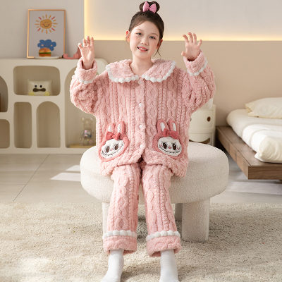儿童睡衣拉布布衣服加厚女童冬装