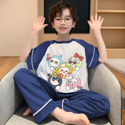 儿童睡衣男童夏季纯棉空调服男孩