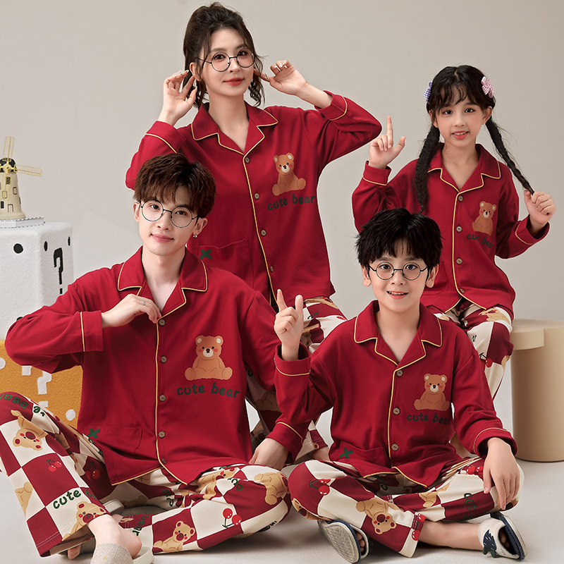 2025蛇年本命年衣服亲子睡衣长袖