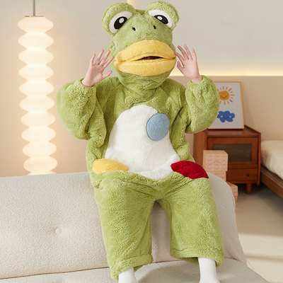 冬季女童睡衣珊瑚绒儿童连体睡袋