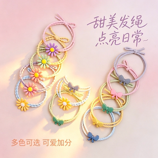韩式高弹力皮筋洋气学生基础款发圈女扎头发马尾耐用多层头绳
