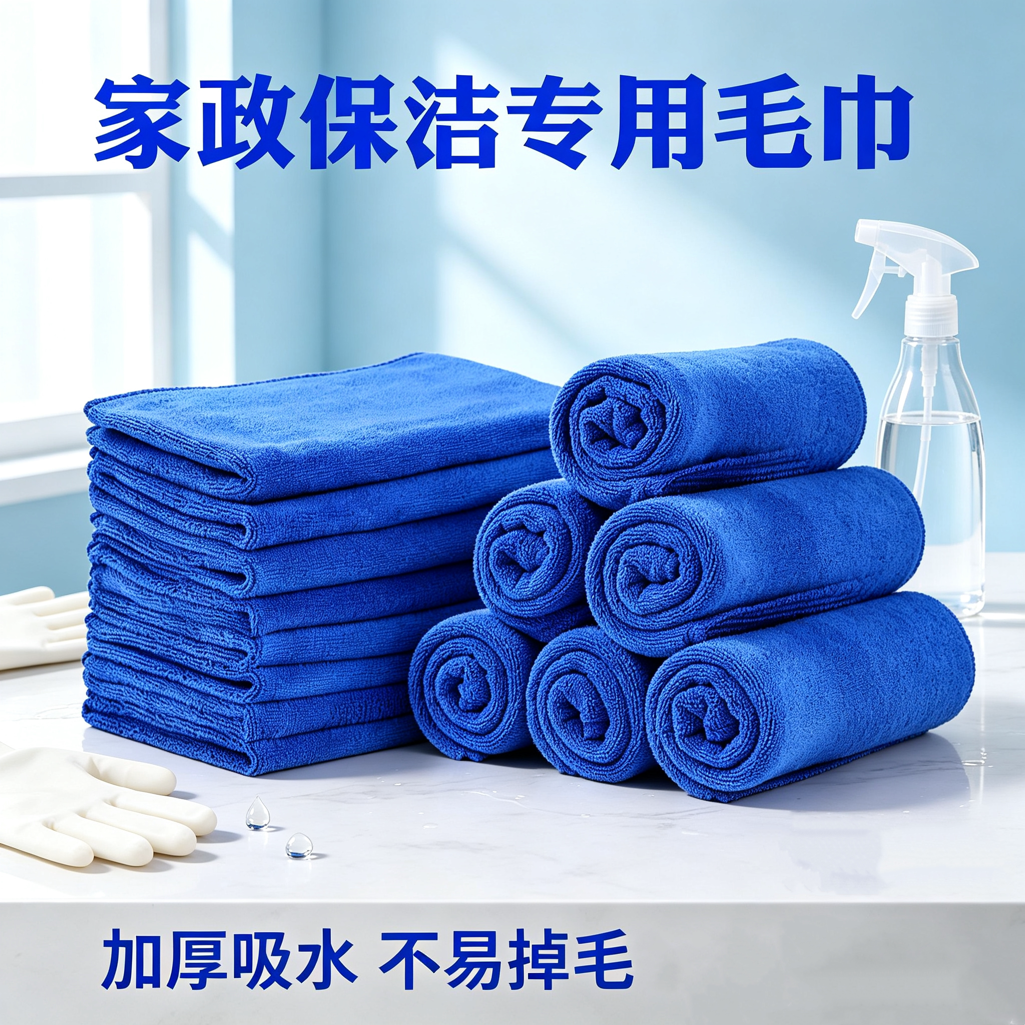 家政保洁专用抹布清洁毛巾吸水不掉毛加厚洗车擦玻璃地板厨房擦车