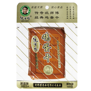 沈师傅鸡蛋干100g袋装四川特产零食整箱批发凉拌菜旗舰店非豆腐干