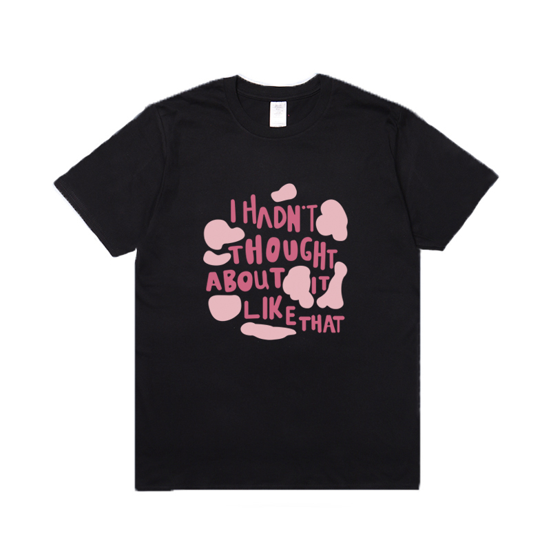 darlee圆领短袖T恤女夏季宽松休闲设计感小众字母印花半袖上衣潮