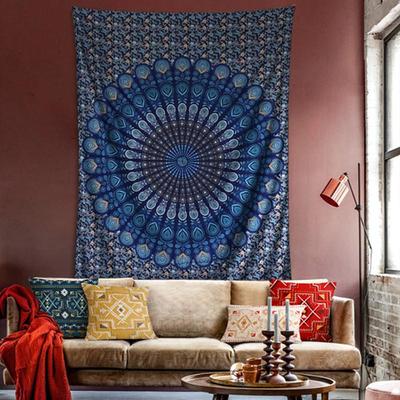 超大黑色印度曼陀罗挂布背景布ins网红抖音墙壁床头卧室装饰挂毯