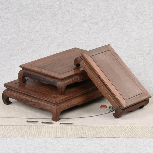 鸡翅木长方形底座花瓶花盆盆景佛像工艺品茶具摆件托架实木质炕几