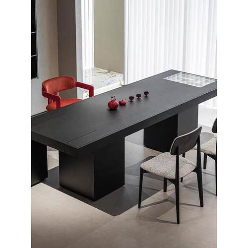 新中式实木茶桌椅组合现代简约轻奢意式极简茶室泡茶台茶桌高端