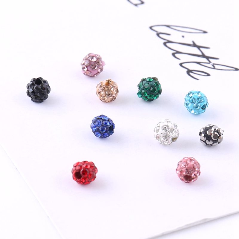 4MMM水钻香巴拉软陶钻球散珠手工DIY发饰串珠手链项链配件材料