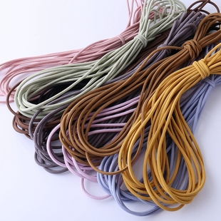 高弹力3MM八角皮筋diy手工自制头绳发圈发带材料散装打结发绳配件