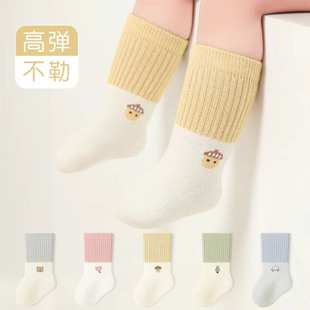 婴儿袜子春秋棉袜新生儿宝宝袜子中筒不勒腿0到3个月婴幼儿袜a类