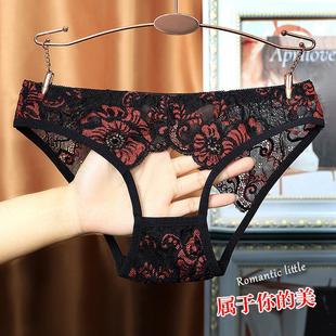 纯欲细带珍珠镂空内裤 2024秋冬新款 胖mm大码 T裤 女 性感蕾丝丁字裤