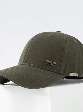 硬顶休闲鸭舌帽男女通用棒球帽百搭夏天防晒遮阳帽春秋黑色太阳帽