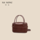 头层牛皮简约气质软牛皮波士顿小方包高级感复古手提单肩斜挎包