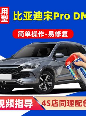 比亚迪宋prodmi补漆笔时光灰色车漆划痕修复远山青雪域白色自喷漆