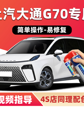 上汽大通G70补漆笔珠光白色汽车漆划痕修复陨石灰曜石黑色自喷漆