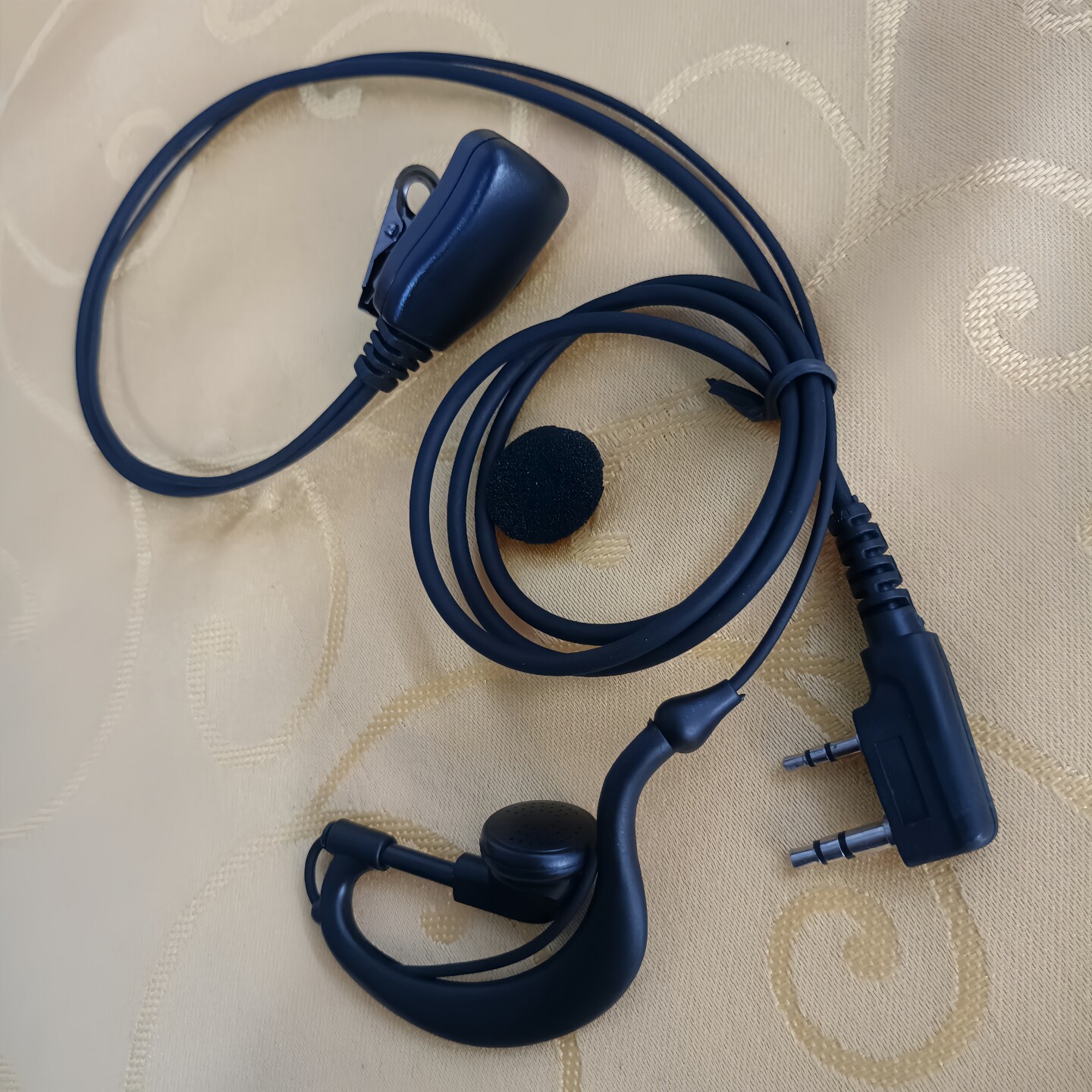 对讲机耳机耳麦旋转曲线耳挂式小机耳塞线A12型非 迷你对讲器包邮