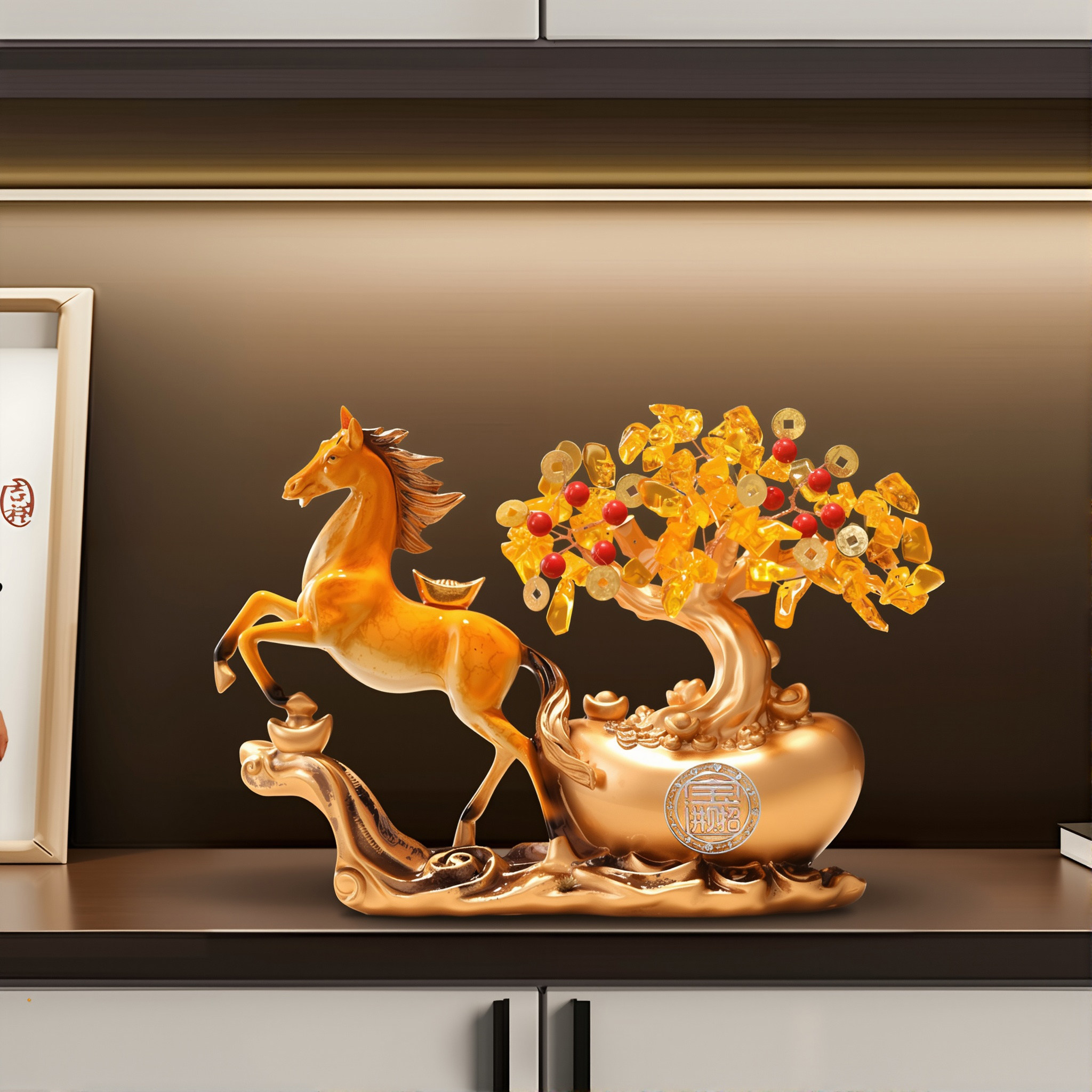 马上有钱发财树摆件家居客厅玄关电视柜办公室装饰品乔迁新居礼物,家居饰品,装饰摆件,淘宝优惠券,粉丝福利购,淘宝优惠卷