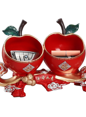 树脂招财中式门厅平安摆件收纳