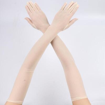 丝袜手套lo娘黑丝手套飞机蕾丝手套情趣防晒薄款加长网纱手袜套