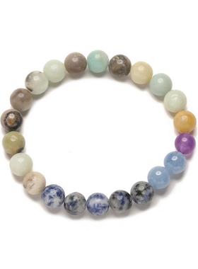 石头手串太阳系八星天然石头弹力绳串珠手链男女礼物手串饰品