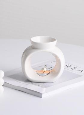 香薰炉小众高级陶瓷大号香炉办公室家用室内精油扩香可干烧咖啡渣