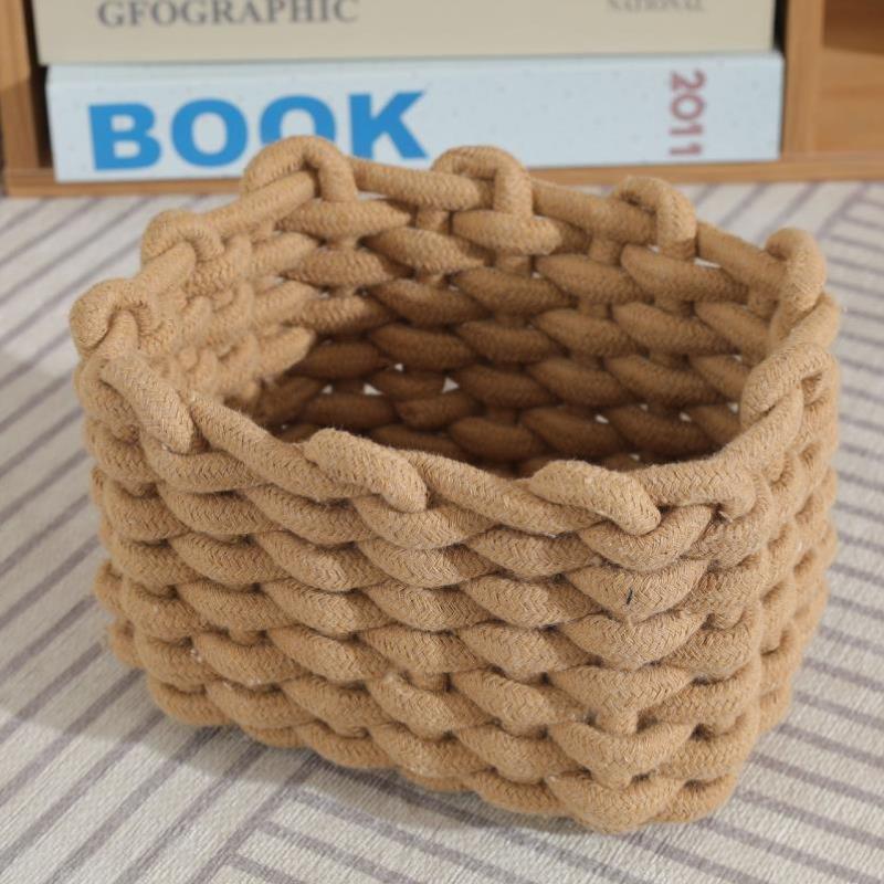 框框收纳筐脏衣服杂物玩具零食编织篮子家用电视柜桌面整理可移动