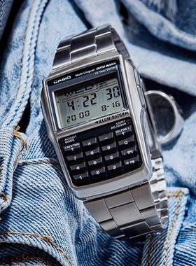 casio卡西欧手表男计算器复古小方块运动表DBC-32D-1A海外直邮