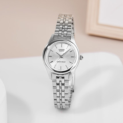 Casio卡西欧简约气质百搭钢带石英女士手表LTP-1129A-7A海外直邮