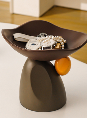 入户玄关石来运转钥匙收纳摆件高级感小众客厅鞋柜茶几中古装饰品