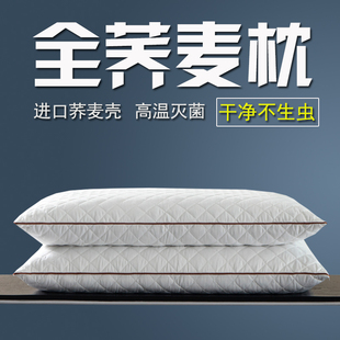 天然荞麦枕头成人儿童枕头纯荞麦皮全荞麦壳枕芯护颈椎枕乔麦枕蕊