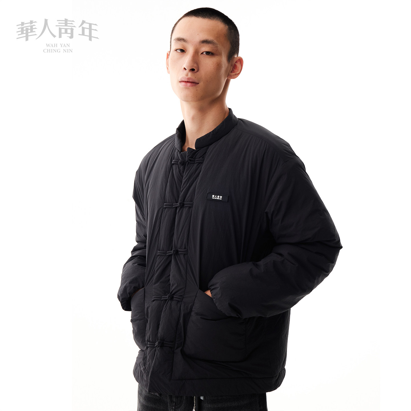华人青年冬季新款国风盘扣立领棉服男女款宽松日常通勤外套上衣